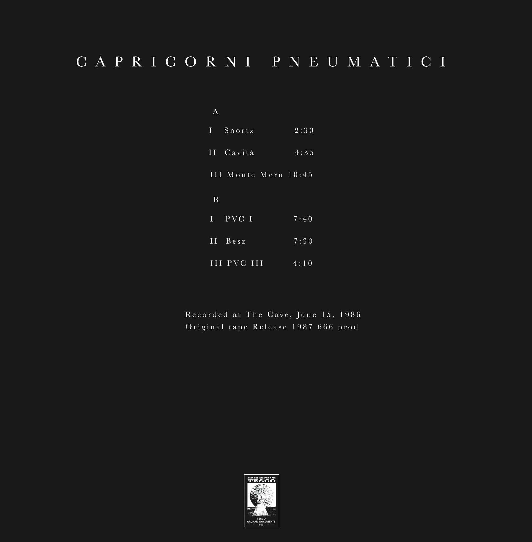 Capricorni Pneumatici Tesco vinyl back cover
