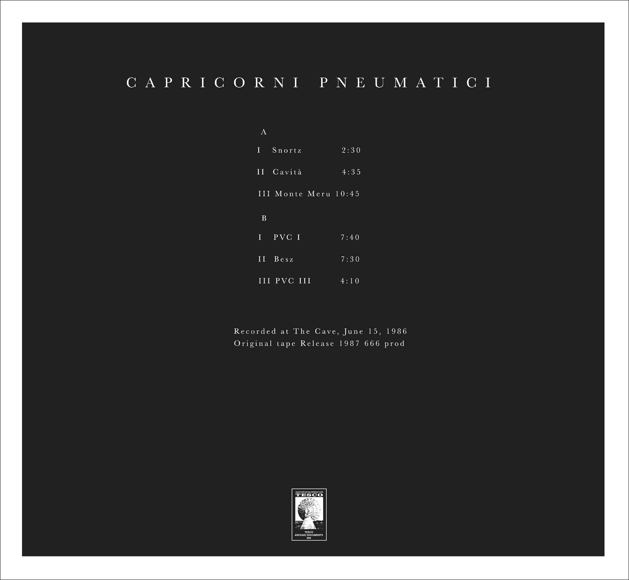 capricorni pneumatici Tesco vinyl back cover