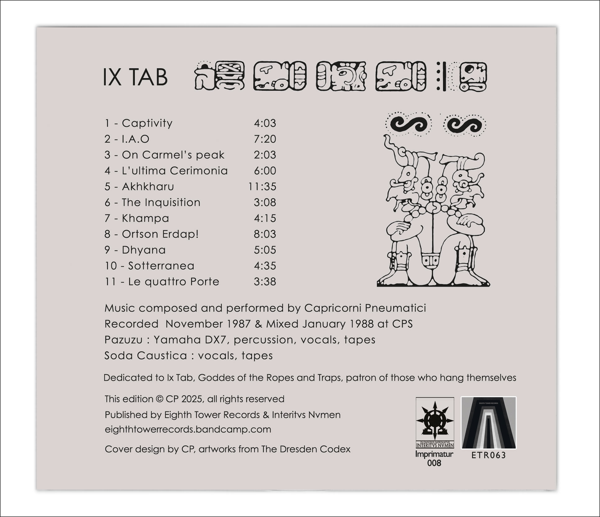 capricorni pneumatici IX TAB reissue back cover