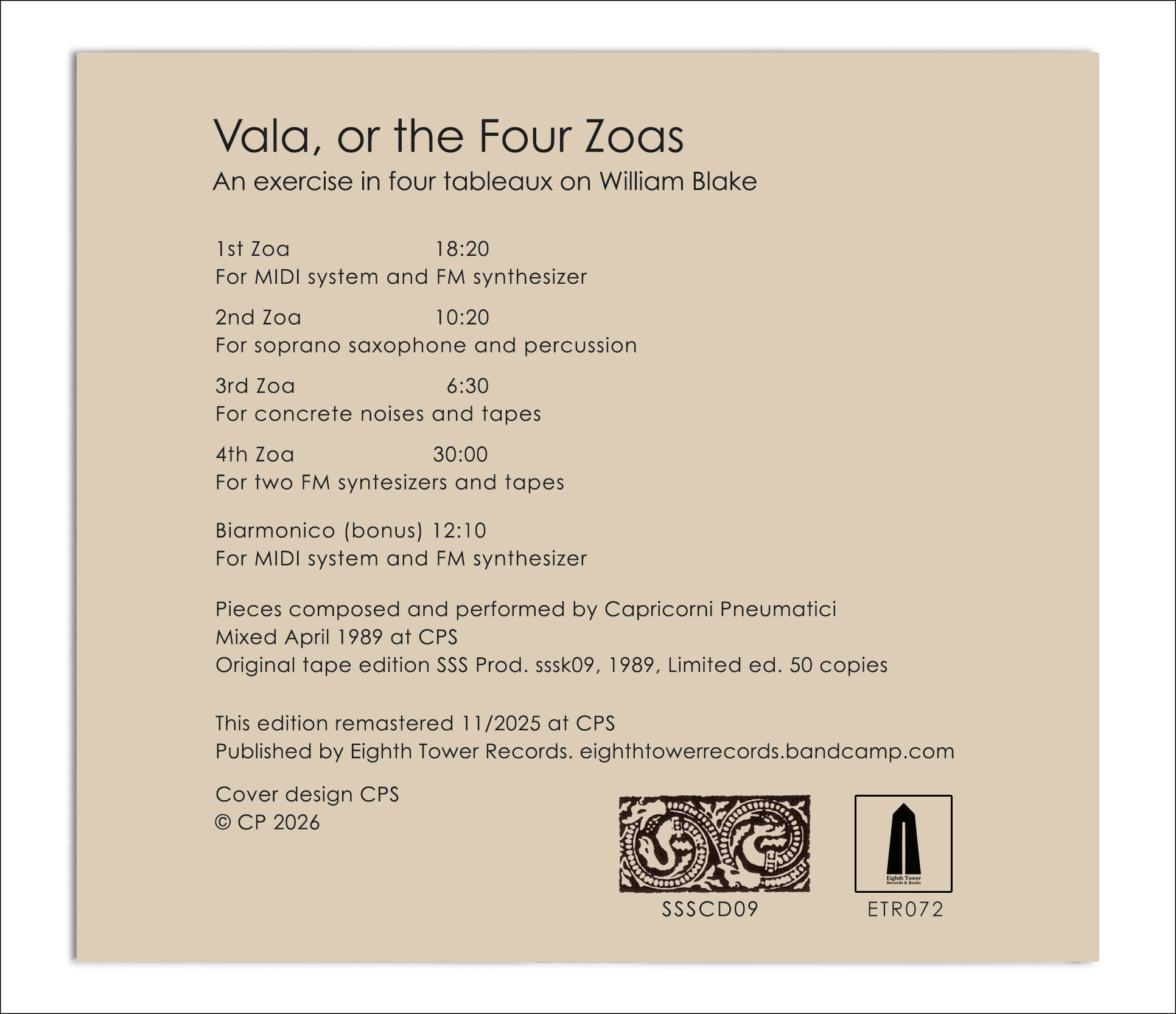 capricorni pneumatici, vala back cover